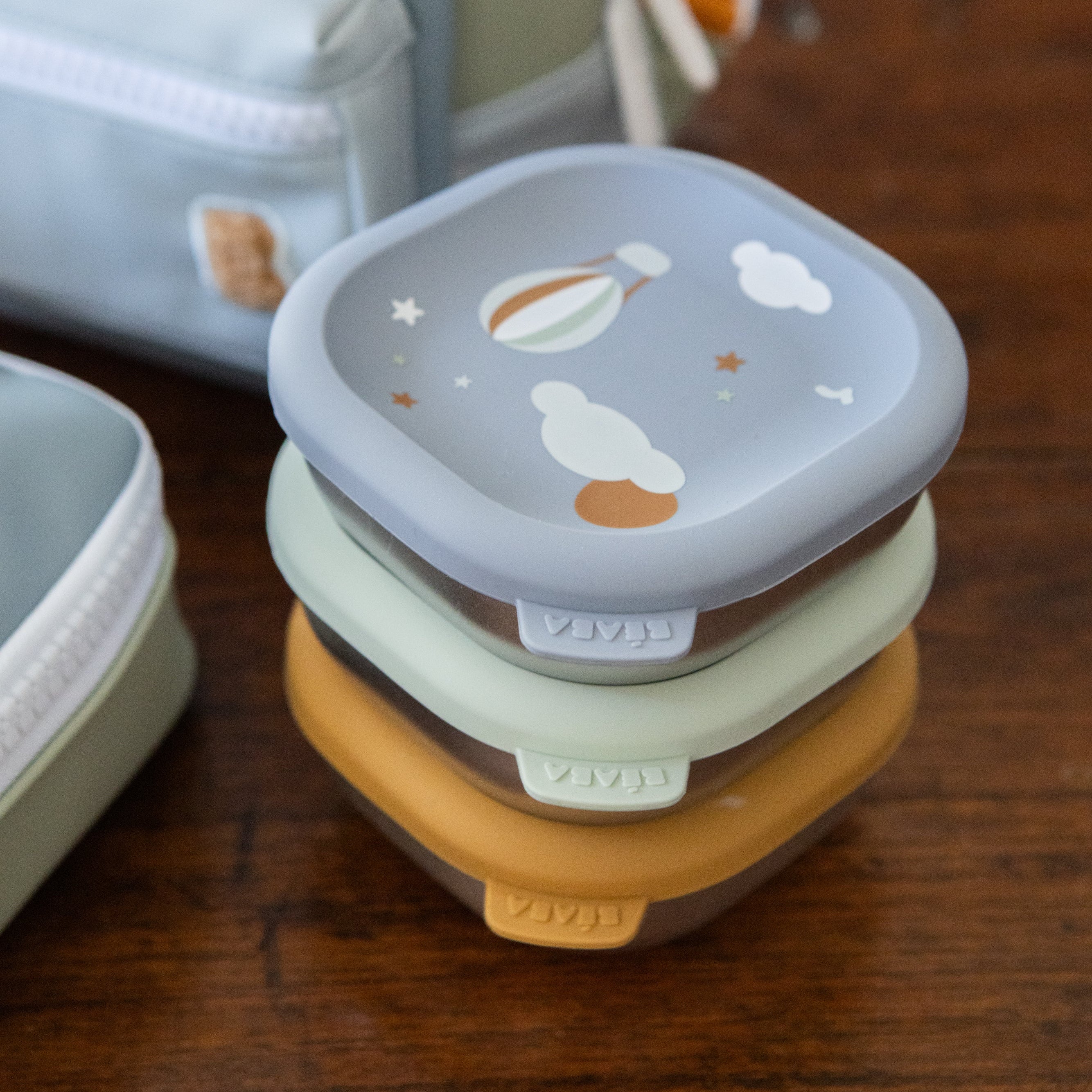 Microwave-Safe Stainless Steel Baby Bowls with Lid Set of 3 - Image 15