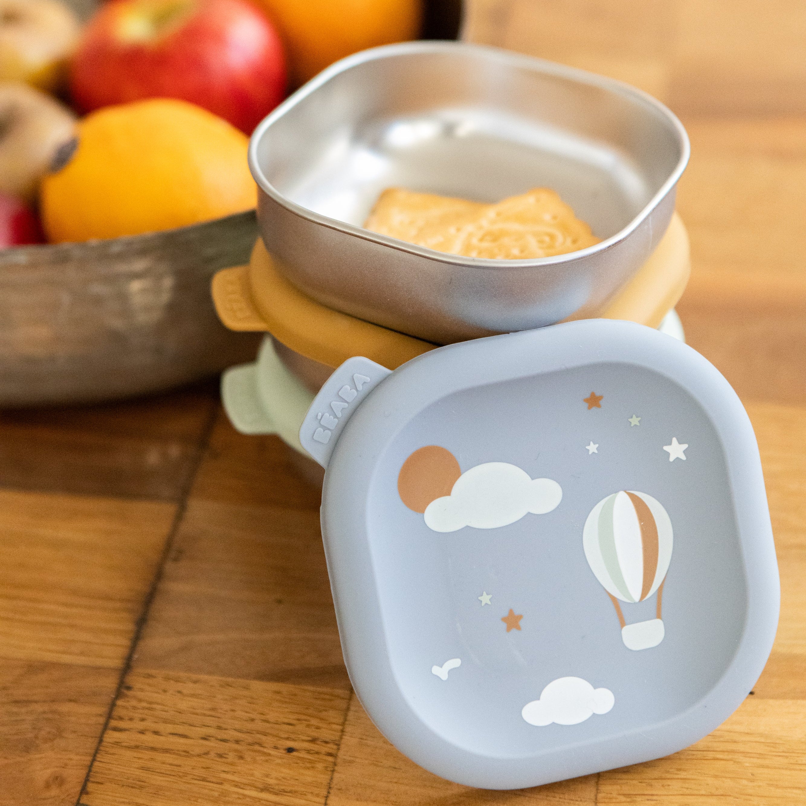 Microwave-Safe Stainless Steel Baby Bowls with Lid Set of 3 - Image 17