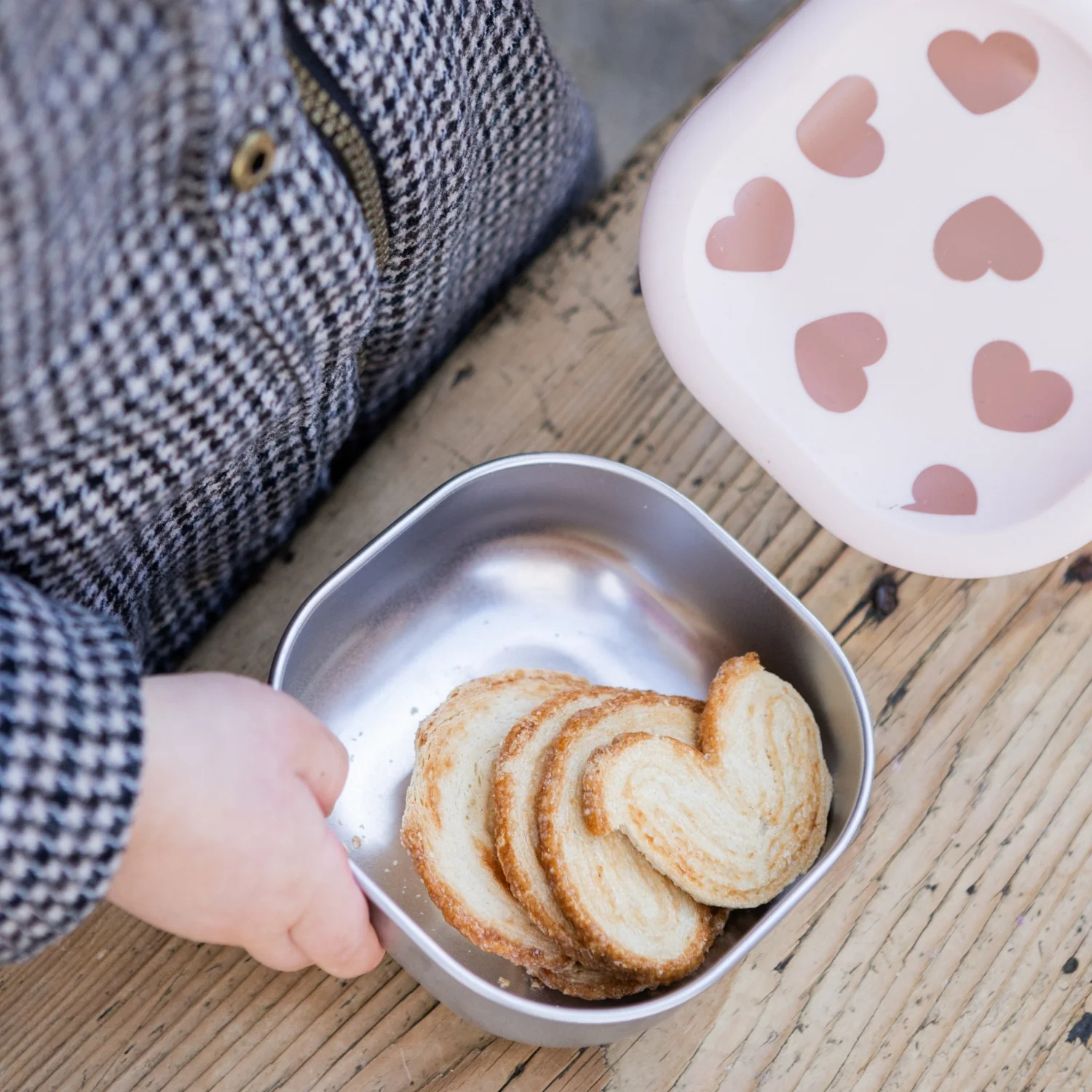 Microwave-Safe Stainless Steel Baby Bowls with Lid Set of 3 - Image 25