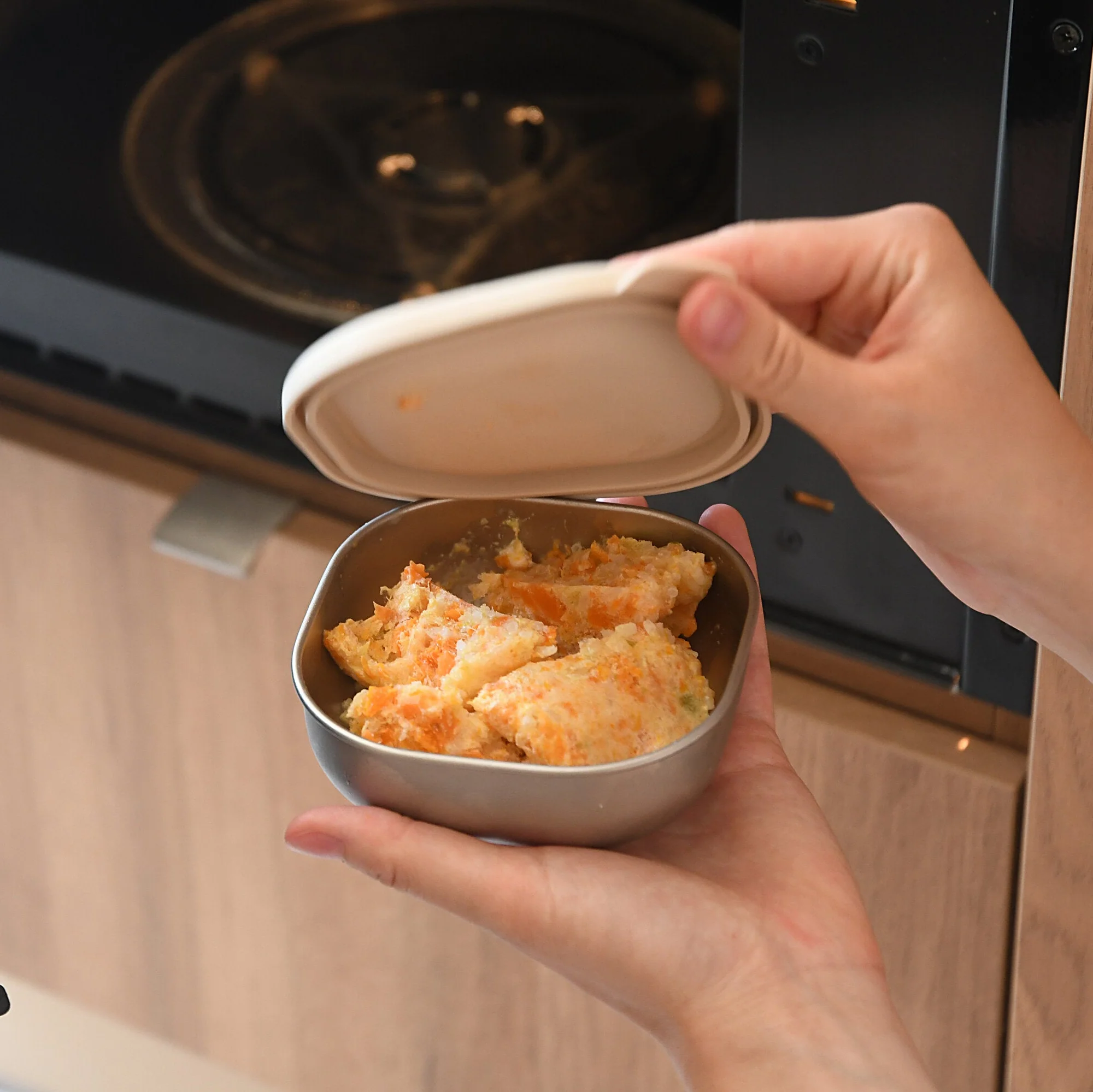 Microwave-Safe Stainless Steel Baby Bowls with Lid Set of 3 - Image 8