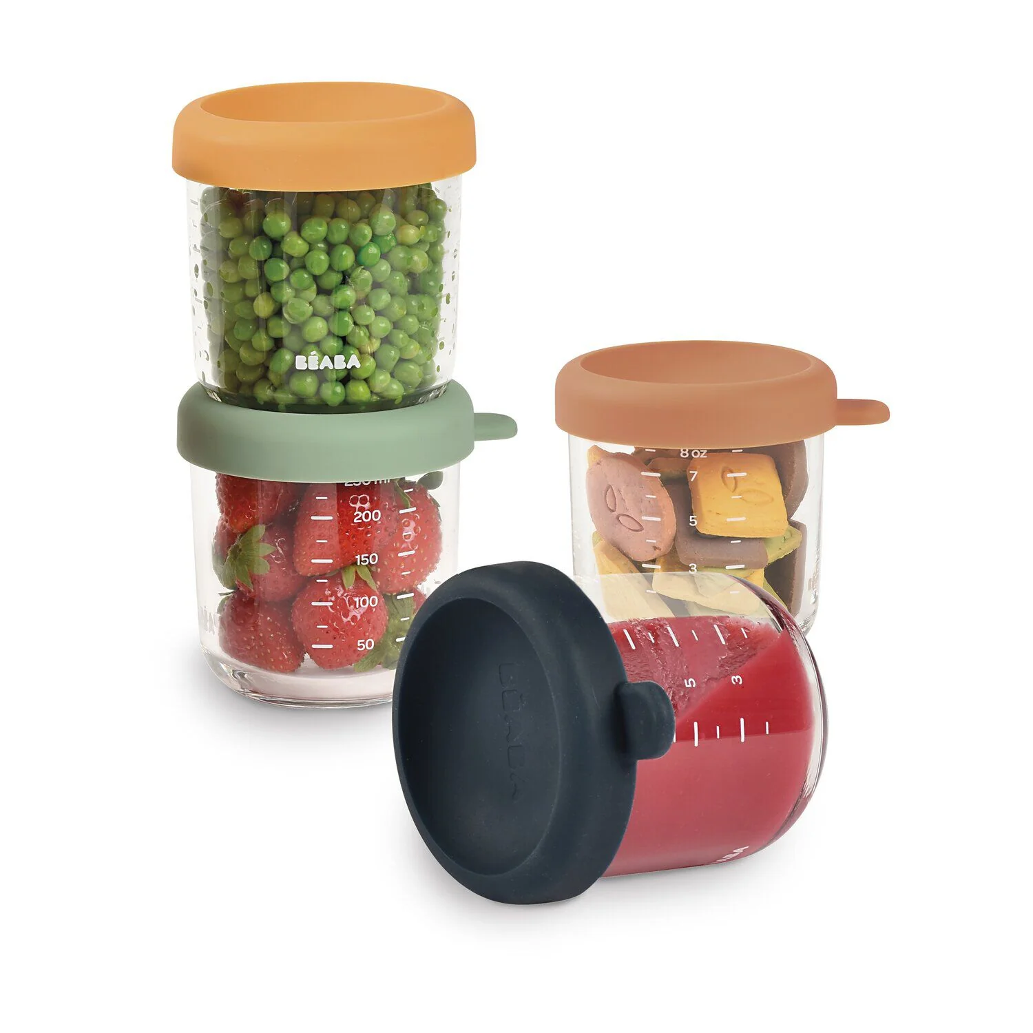 Set of 4 8oz Glass Baby Food Jars - Image 4