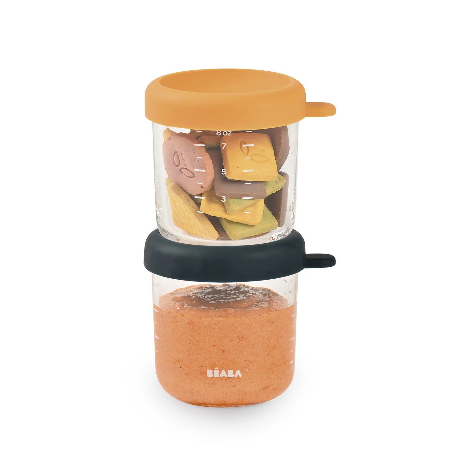 Set of 2 8oz Glass Baby Food Jars - Image 3
