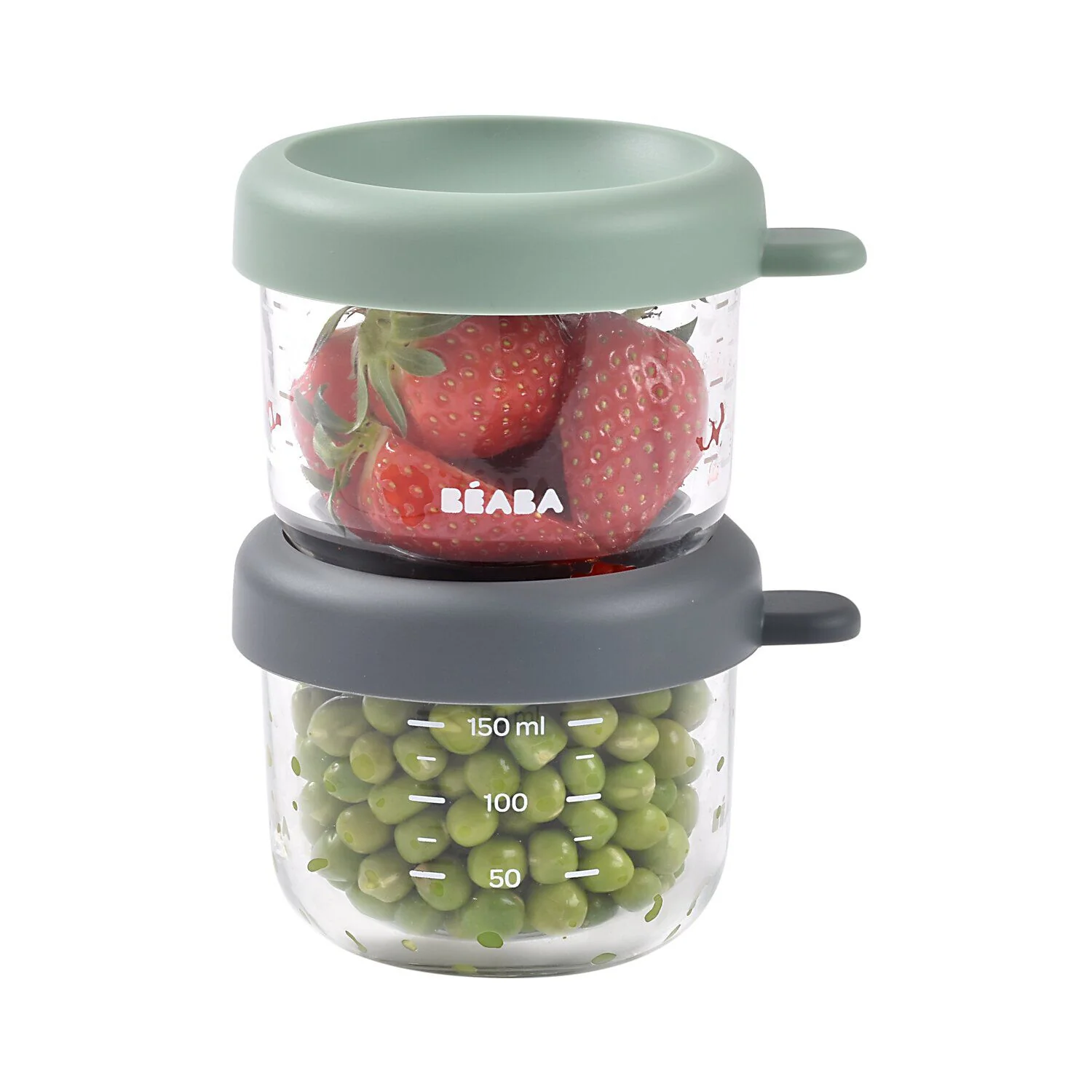 Set of 2 5oz Glass Baby Food Jars - Image 3