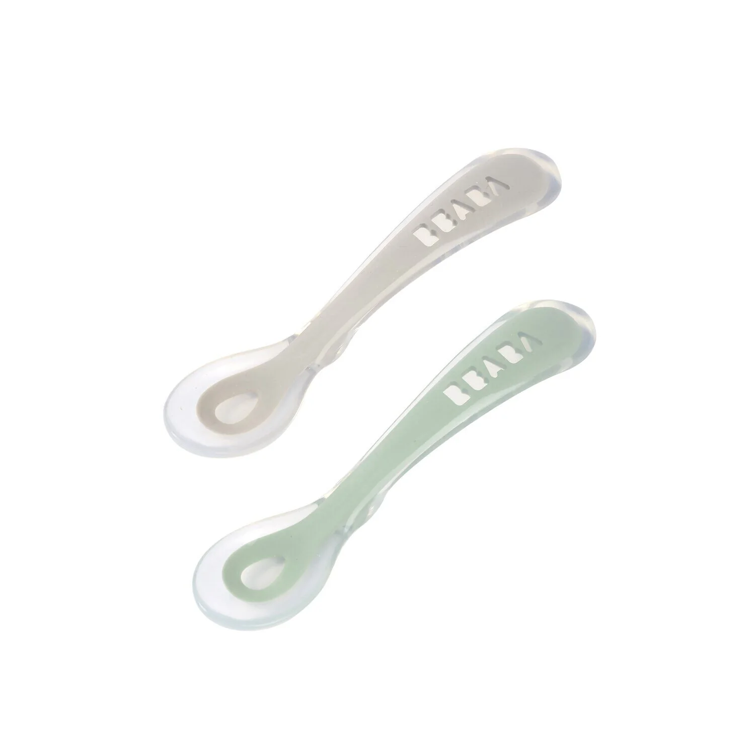 Set of 2 Second Stage Silicone Spoons with Storage Case