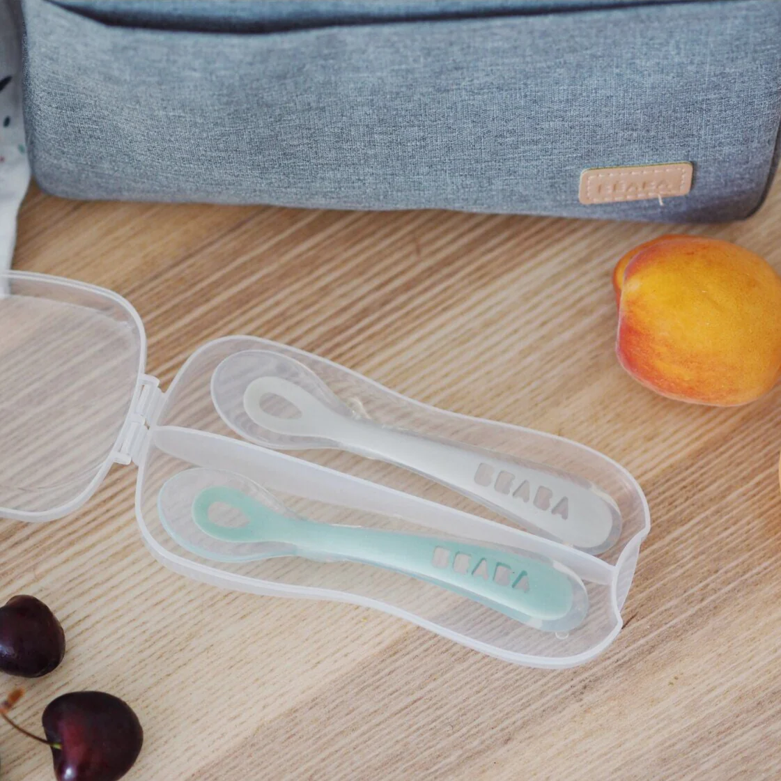Set of 2 Second Stage Silicone Spoons with Storage Case - Image 3