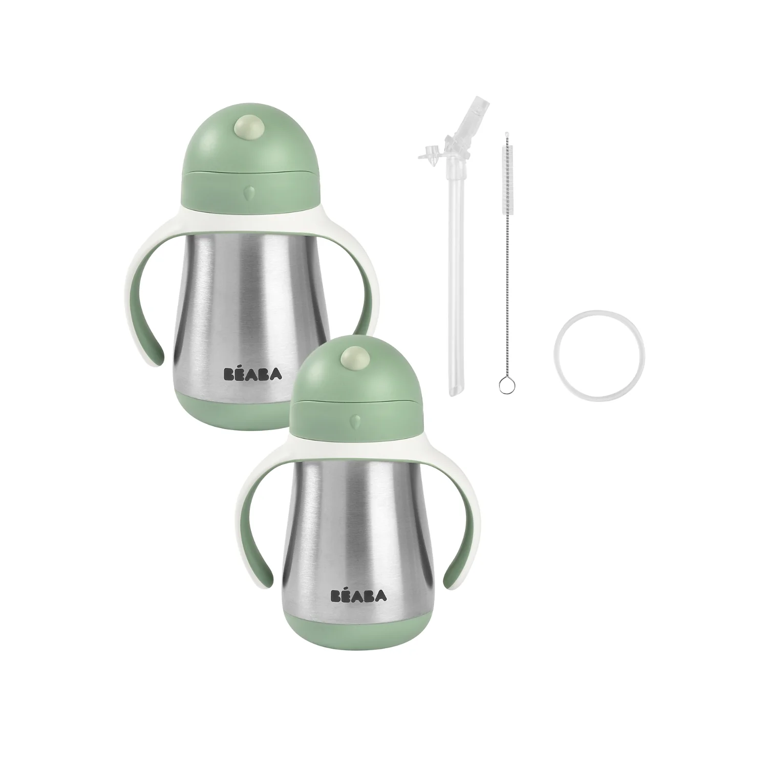 Set of 2 Stainless Steel Straw Cup 8.5 fl. oz + Replacement Straw Kit - Image 5