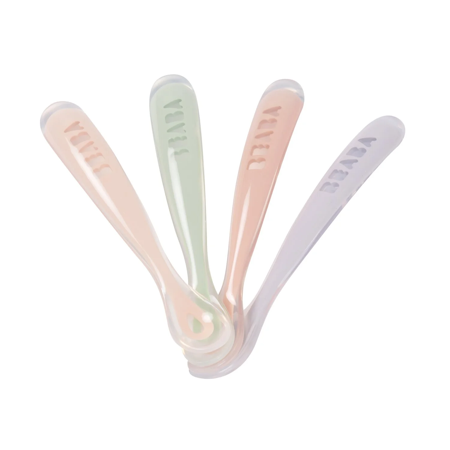 Set of 4 Easy-Grip 1st Stage Silicone Spoons - Image 3