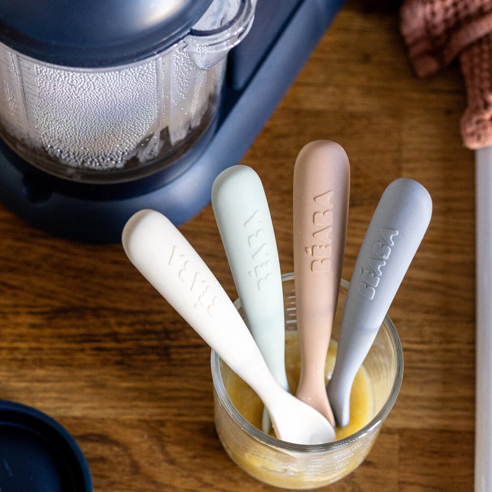Set of 4 Easy-Grip 1st Stage Single Tone Silicone Spoons - Image 3