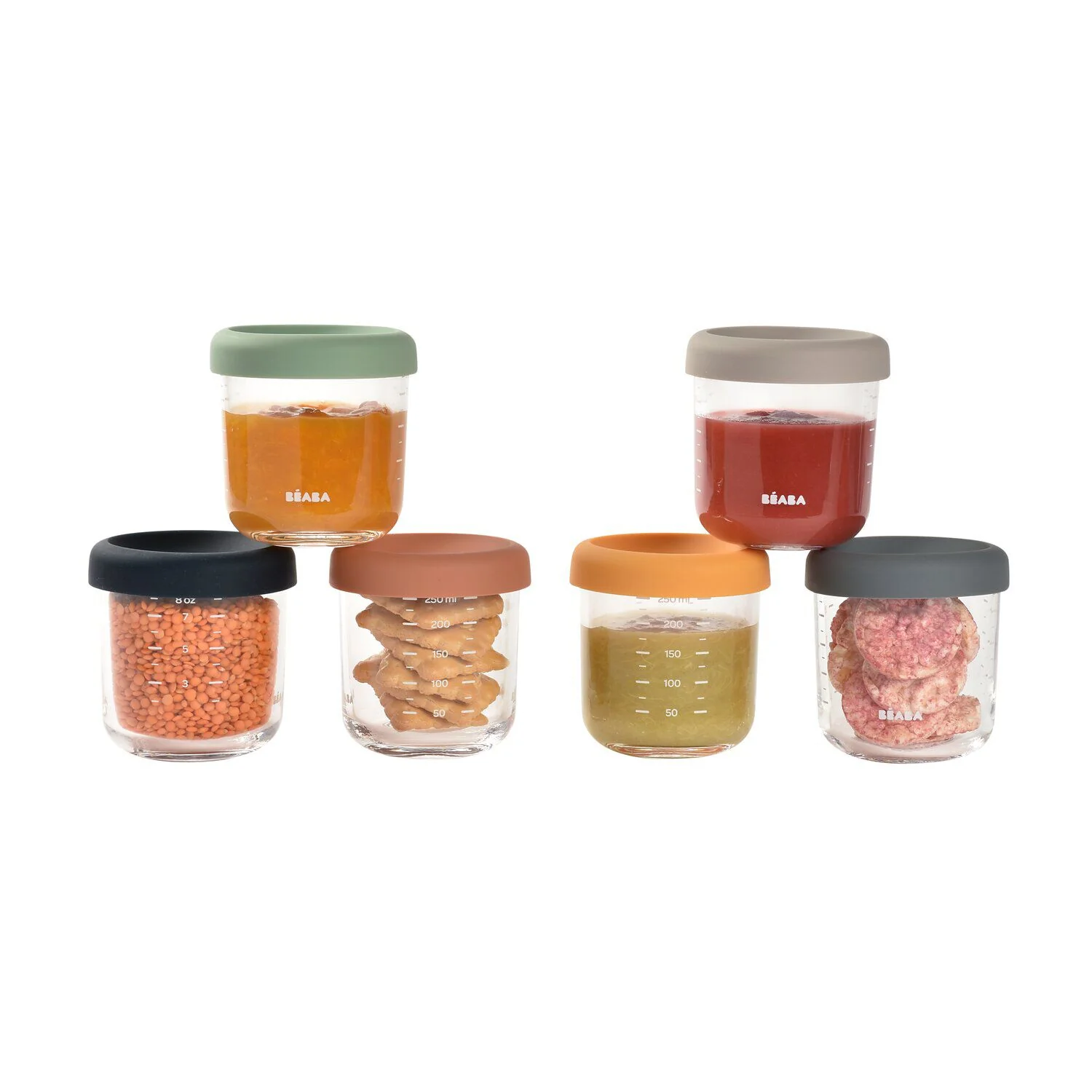 Set of 6 8oz Glass Baby Food Jars - Image 3