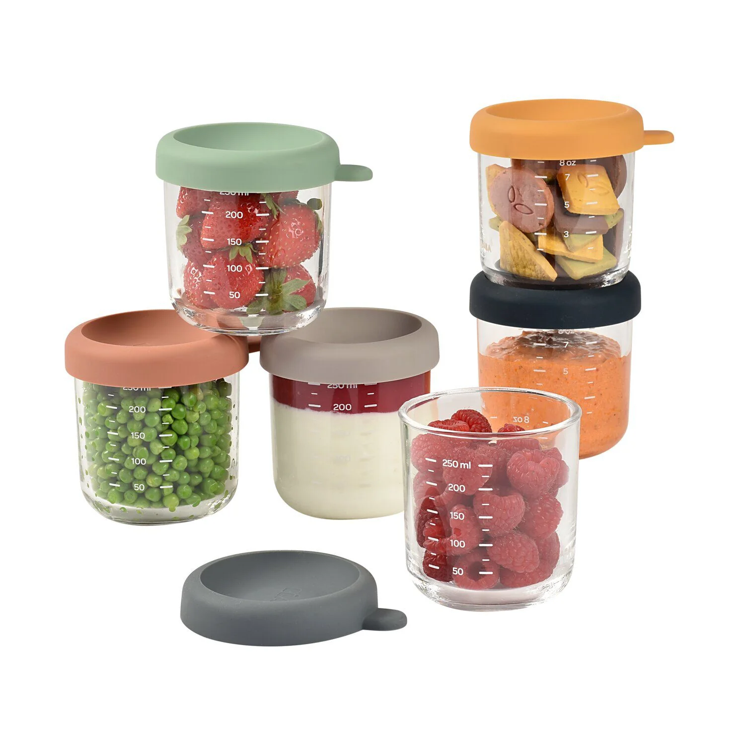 Set of 6 8oz Glass Baby Food Jars - Image 4